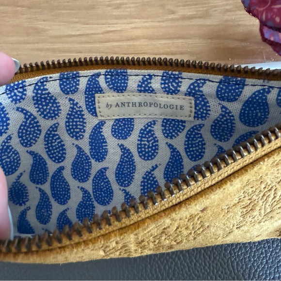 Anthropologie Zippered Mustard Wallet/Pouch - Picture 3 of 3